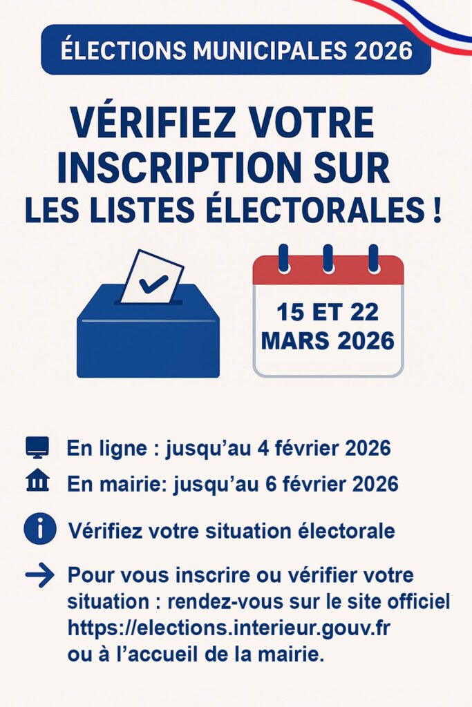 inscriptions listes électorales 2026